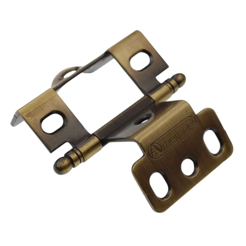 Amerock Antique English Full Inset Hinge 3/4" Full Wrap Ball Tip PK3175TB-AE