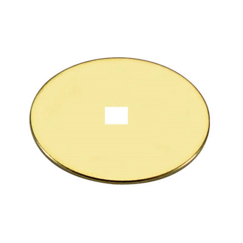 Amerock BP30310-3 Solid Brass Polished Brass 1 1/2" Round Backplate Square Hole