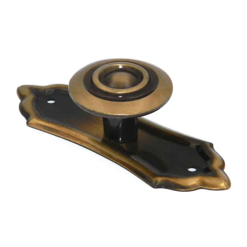 Amerock BP591C-AE Allison Zinc 1 1/8" Antique English Knob with Backplate
