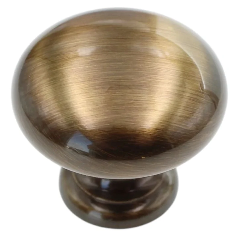 Amerock Brass Classics Antique English Solid Brass 1 1/4" Cabinet Knob BP1950-AE