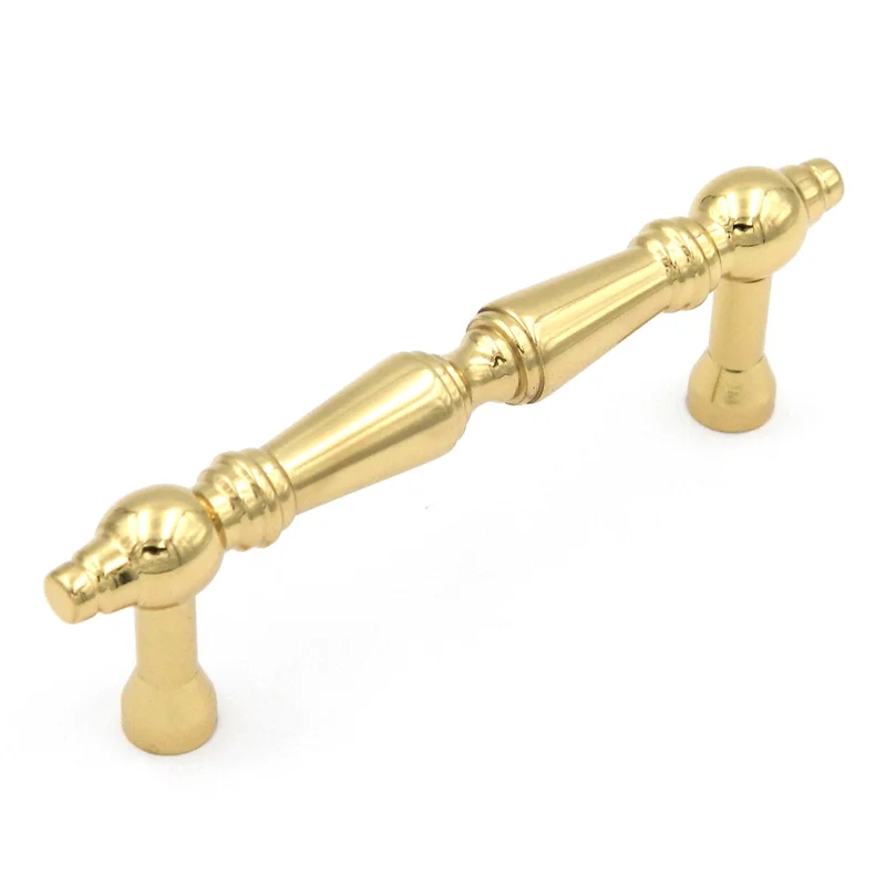 Amerock Bright Brass Solid Brass 3"cc Elegant Bar Pull BP1453-3