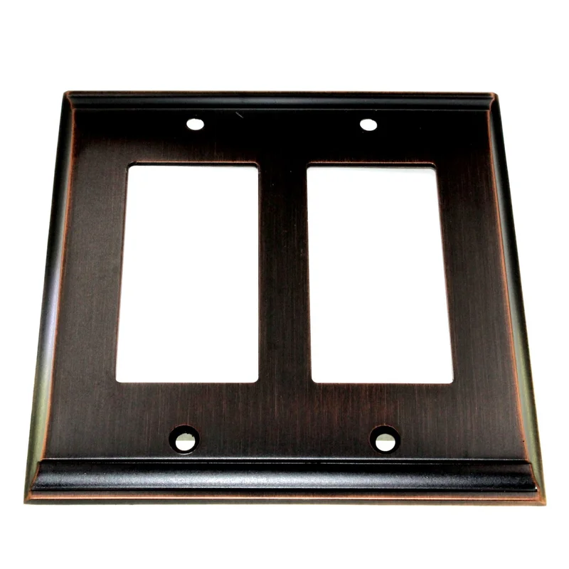 Amerock Candler Oil-Rubbed Bronze 2 Rocker Switch Wall Plate BP36505ORB