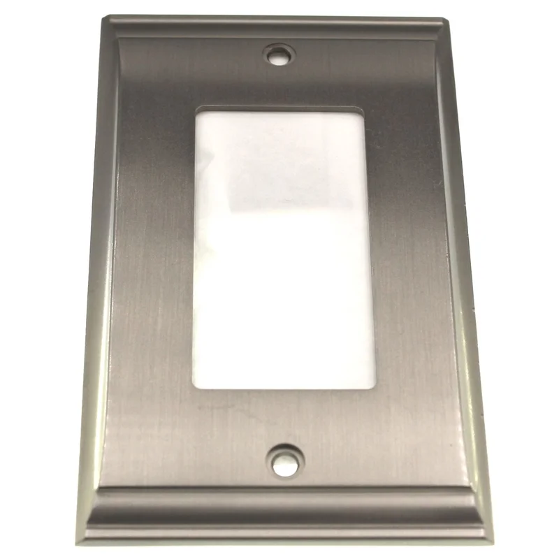 Amerock Candler Satin Nickel 1 Rocker Switch Wall Plate BP36504G10