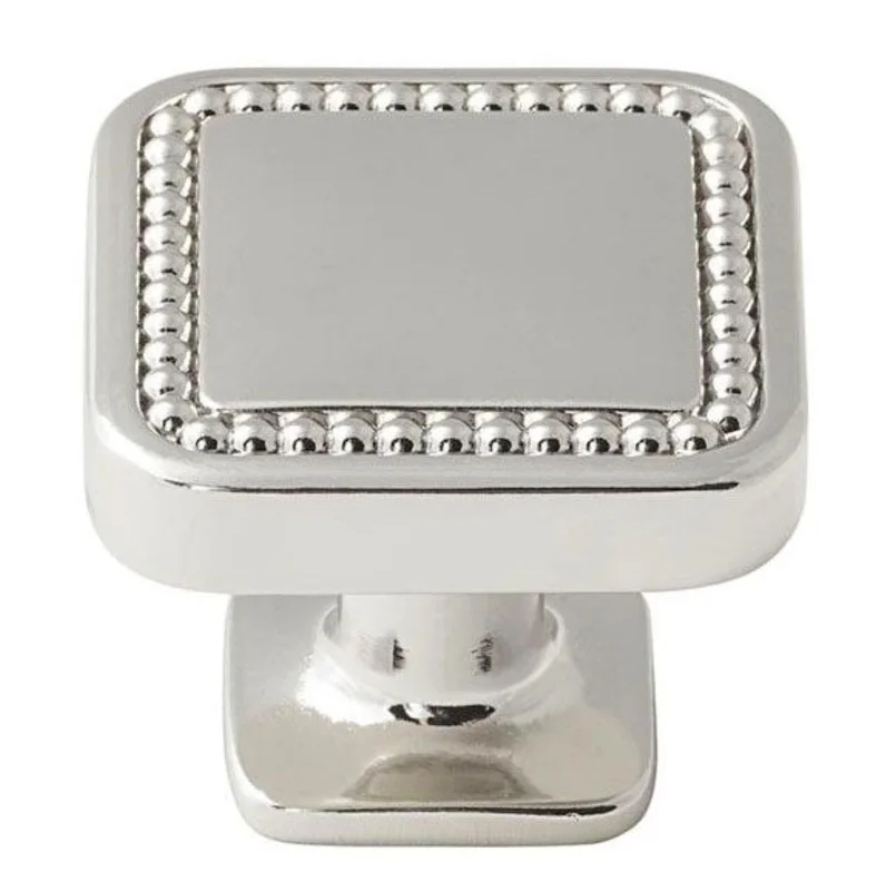 Amerock Carolyne Polished Nickel 1 1/4 inch Square Cabinet Knob BP36582PN