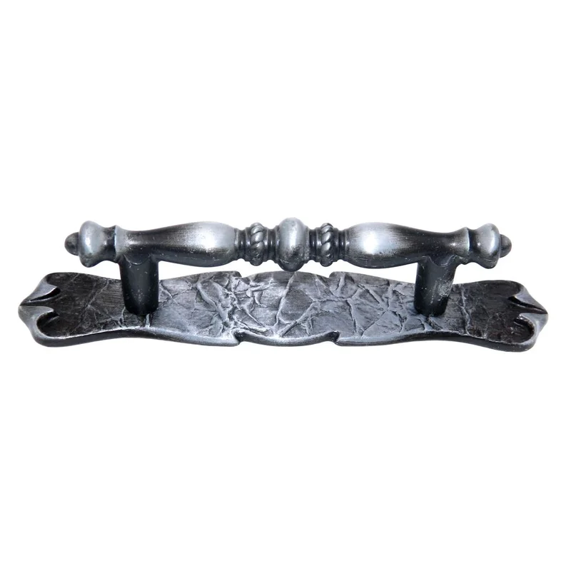 Amerock Carriage House Antique Silver 3" Ctr. Bar Pull with Backplate BP176C-AS