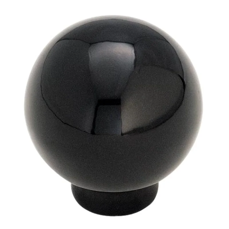 Amerock Ceramics 1 1/4" Black Porcelain Globe Cabinet Knob Pull BP72001-BK