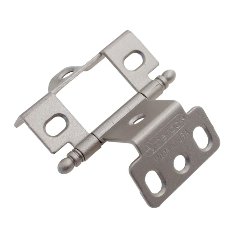Amerock Champagne Full Inset Hinge 3/4" Door Full Wrap Ball Tip PK3175TB-CP