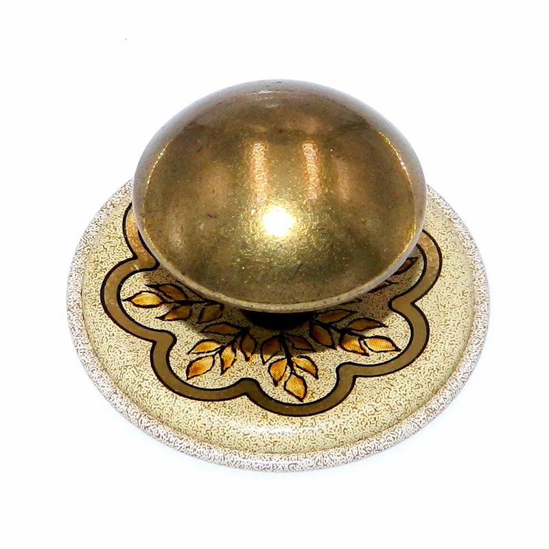 Amerock Classics 1 1/4" Brass Cabinet Knob with Decorative Backplate BP833DC-AM