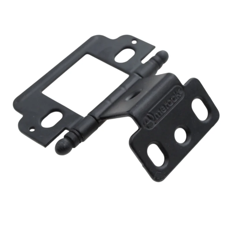 Amerock Dull Black Full Inset Partial Wrap Hinge Ball Tip 3/4" Door PK3180TBFB