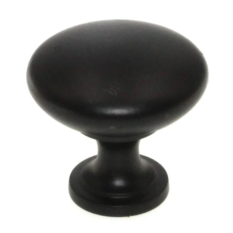 Amerock Edona Matte Black 1 1/4" Round Cabinet Knob BP53005FB