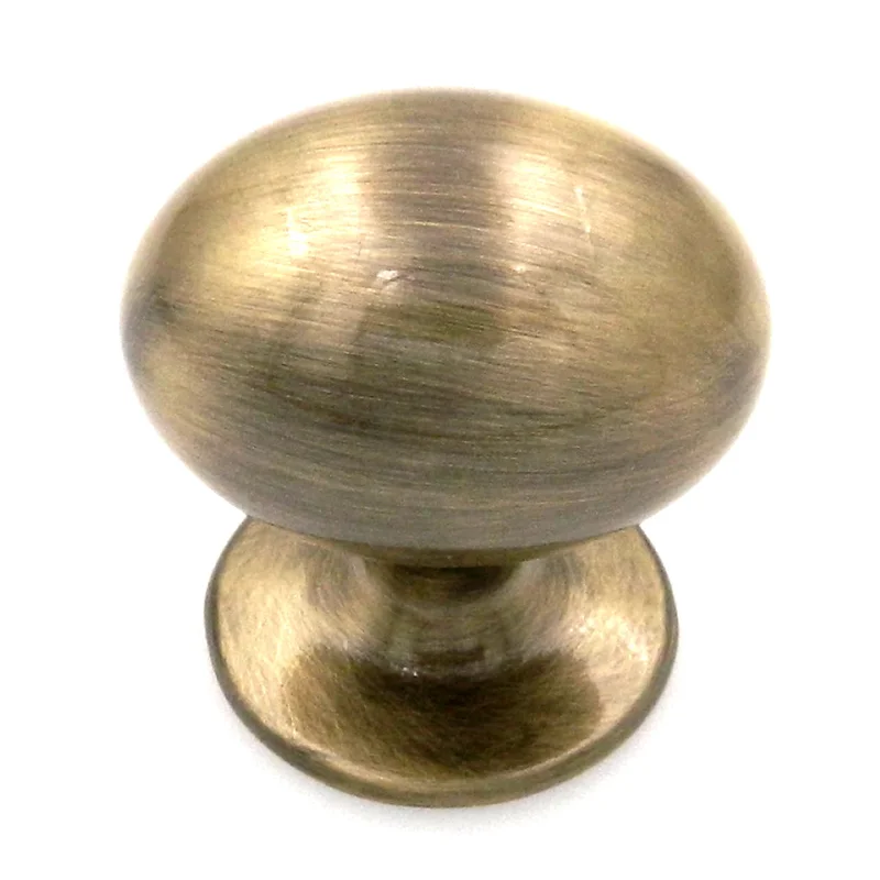 Amerock Elegant Brass 1 3/8" Elegant Brass Oval Smooth Cabinet Knob BP53018-EB