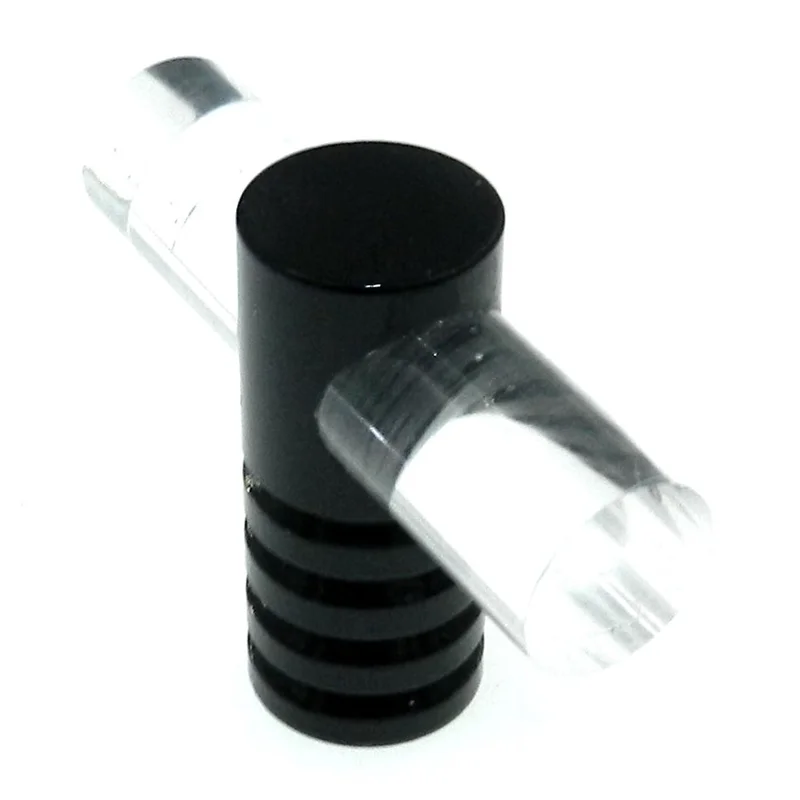 Amerock European Designs 2" T Bar Cabinet Knob Black Clear BP4301-BK