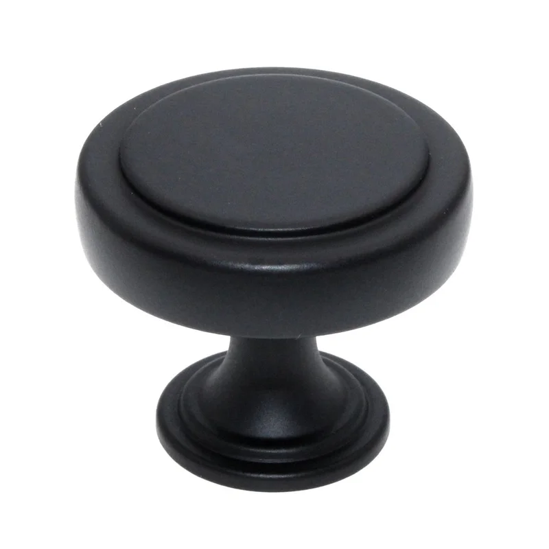 Amerock Exceed 1 3/8" Round Cabinet Knob Matte Black BP36880FB