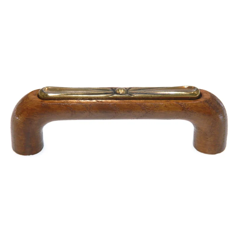 Amerock Finished Wood Star Brass Insert 3 1/2" CTC Furniture Pull BP936F-FWD