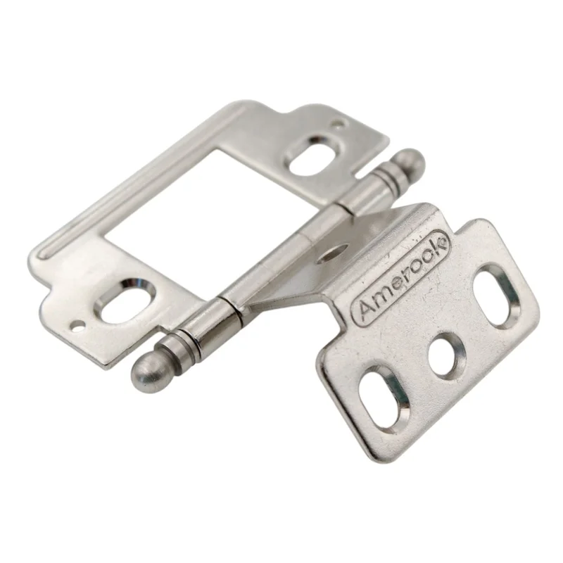 Amerock Full Inset Partial Wrap Cabinet Hinge Sterling Nickel PK3180TBG9