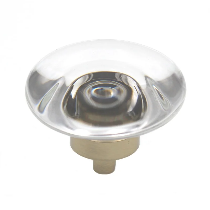 Amerock Glacio 1 3/4" Oval Cabinet Knob Clear Golden Champagne BP36652CBBZ