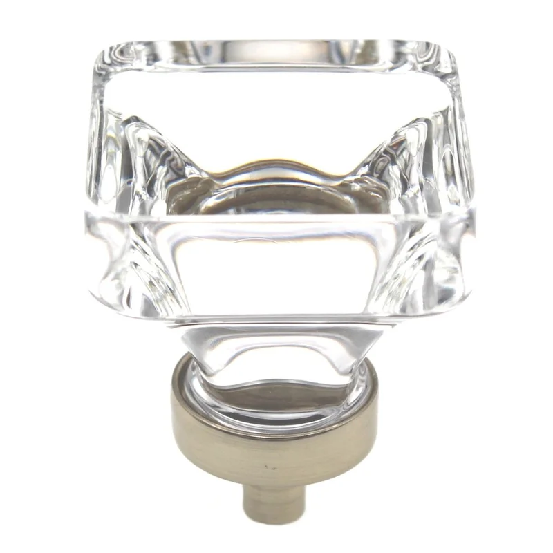 Amerock Glacio 1 3/8" Square Cabinet Knob Clear Golden Champagne BP36653CBBZ