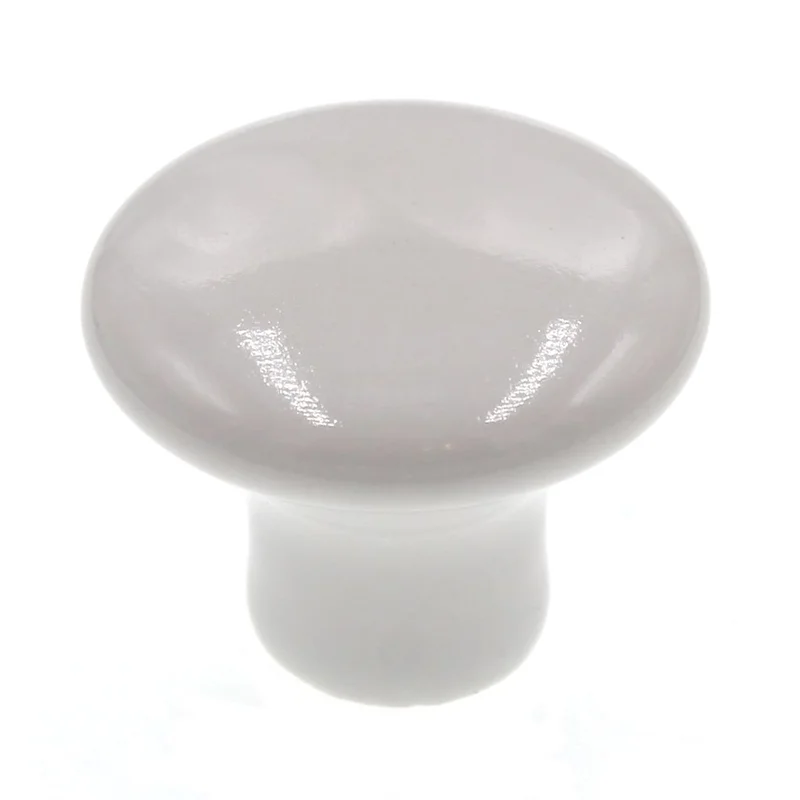 Amerock Hardware BP70635-30 White 1 3/16" Porcelain Cabinet Knob Pull