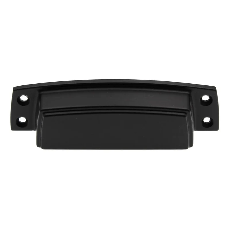 Amerock Highland Ridge 3 1/2" Ctr Drawer Cup Pull Black Bronze BP55318BBR