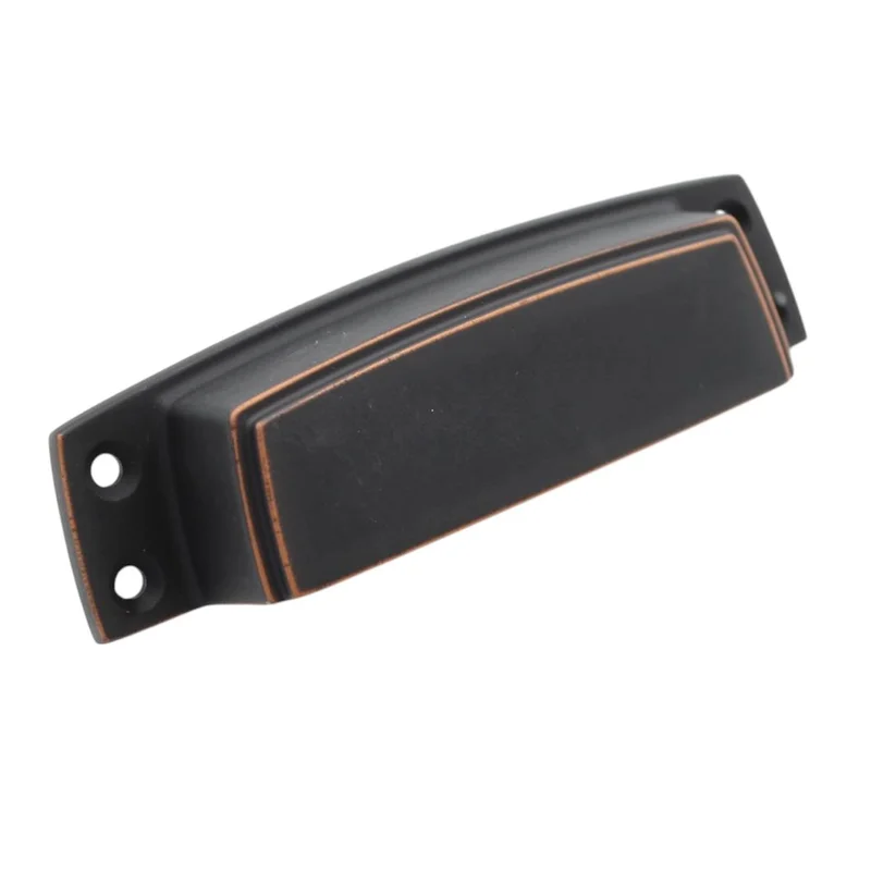 Amerock Highland Ridge Dark Oiled Bronze 3 1/2" Ctr. Drawer Cup Pull BP55318-DOB