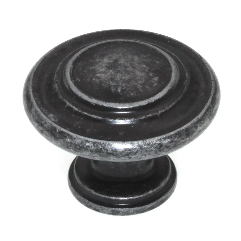 Amerock Inspirations BP1586-WID Wrought Iron Dark 1 3/8" Ringed Cabinet Knob Pull
