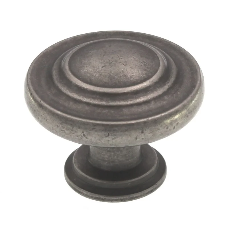 Amerock Inspirations BP1586-WN Weathered Nickel 1 3/8" Ringed Cabinet Knob Pull