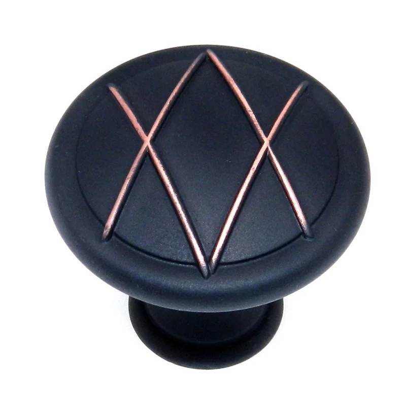Amerock Lattice Dark Oiled Bronze 1 3/8" Round Cabinet Knob Pull BP24234-DOB