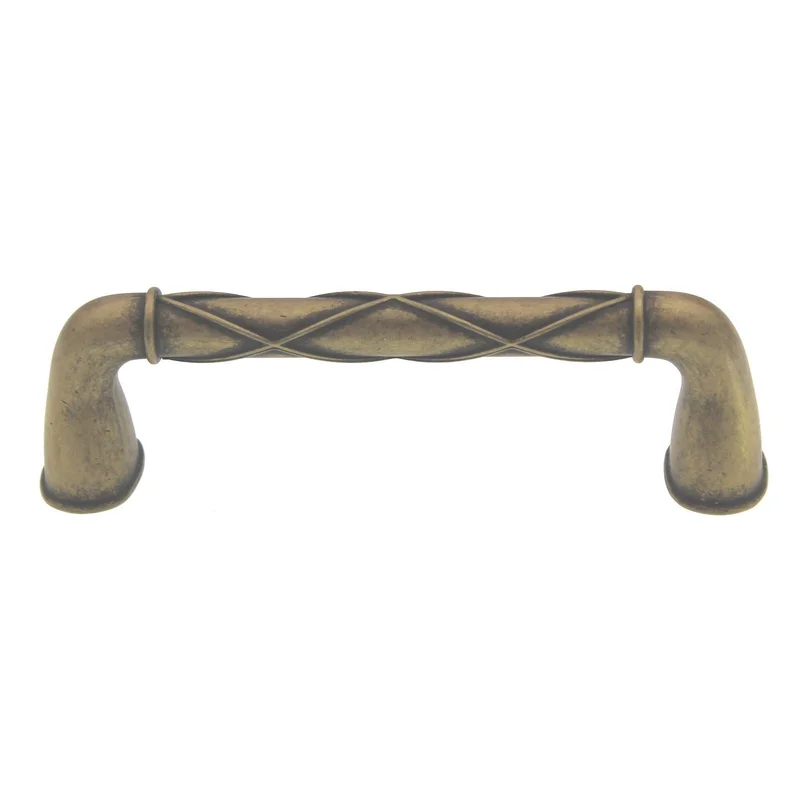 Amerock Lattice Distressed Brass 3 3/4 inch (96mm) CTC Handle Pull BP24235DBS
