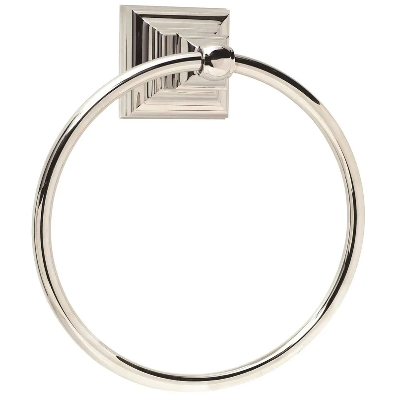Amerock Markham Bath Towel Ring Polished Nickel Wall Mounted BH26511PN
