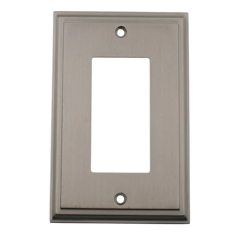 Amerock Mulholland Satin Nickel 1 Rocker Switch Wall Plate BP36518G10