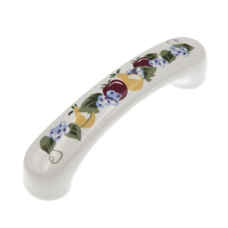 Amerock Nature's Ceramic 3"cc White Fruit & Vine Cabinet Handle Pull BP937-CW4