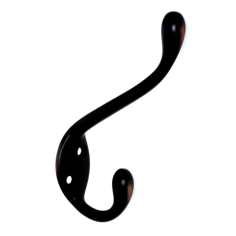 Amerock Noble Large Wall Hook Oil-Rubbed Bronze Double Prong H55451ORB