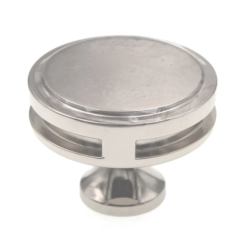 Amerock Oberon 1 3/4" Round Cabinet Knob Polished Nickel BP36604PN