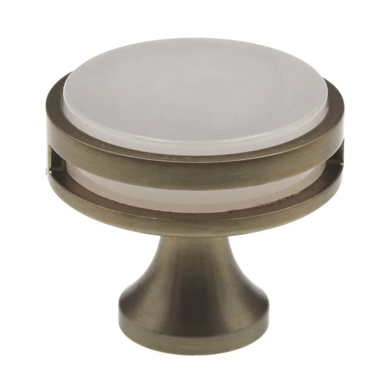 Amerock Oberon 1 3/8" Round Cabinet Knob Golden Champagne Frosted BP36608BBZFA