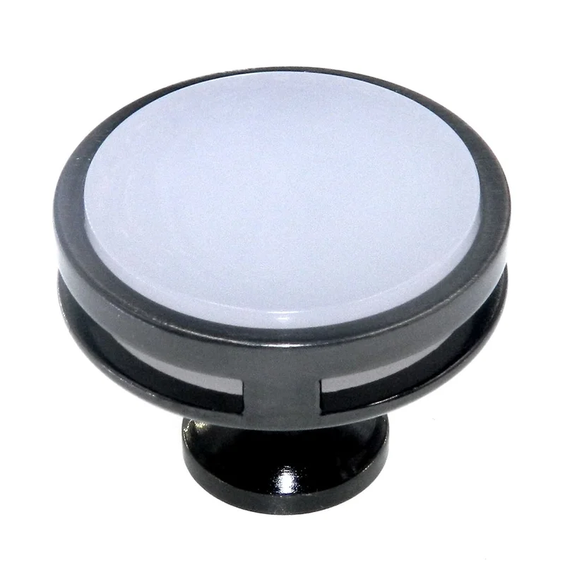 Amerock Oberon Gunmetal Frosted Acrylic 13/4" Cabinet Knob BP36609GMFA
