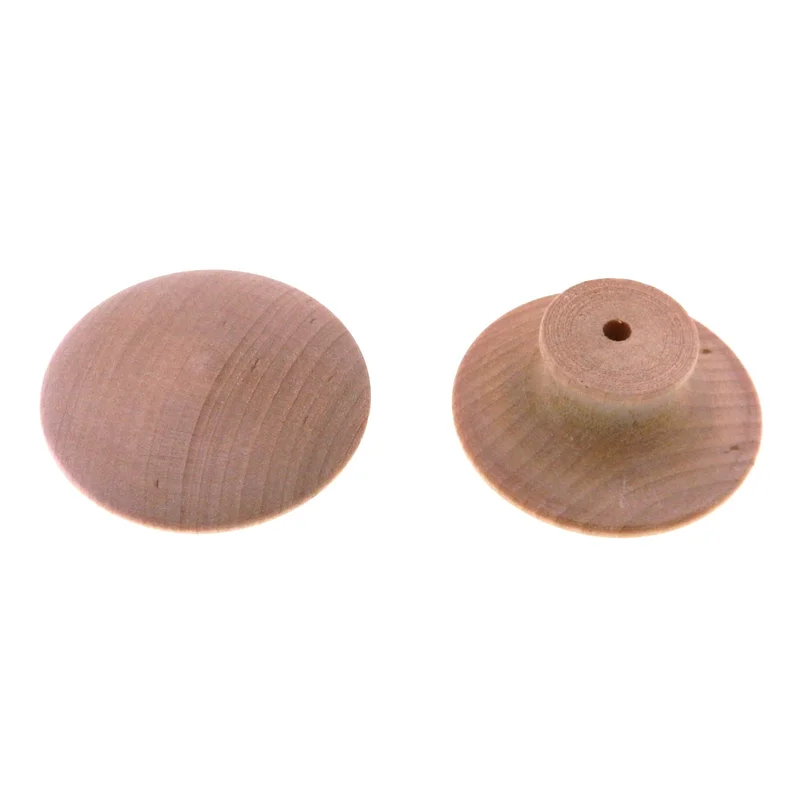Amerock Pair (2 Pack) 2" Natural Birch Wood Round Cabinet Knob BP814-WD