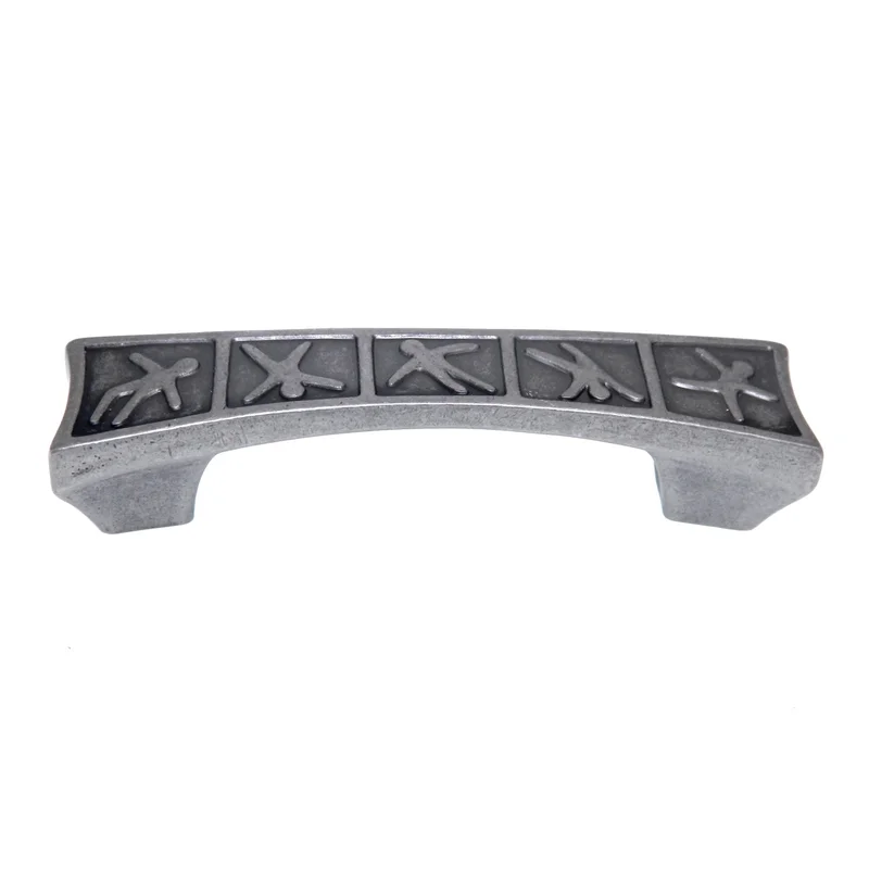 Amerock Poser Weathered Nickel 3"cc Figures Cabinet Handle BP4445-WN