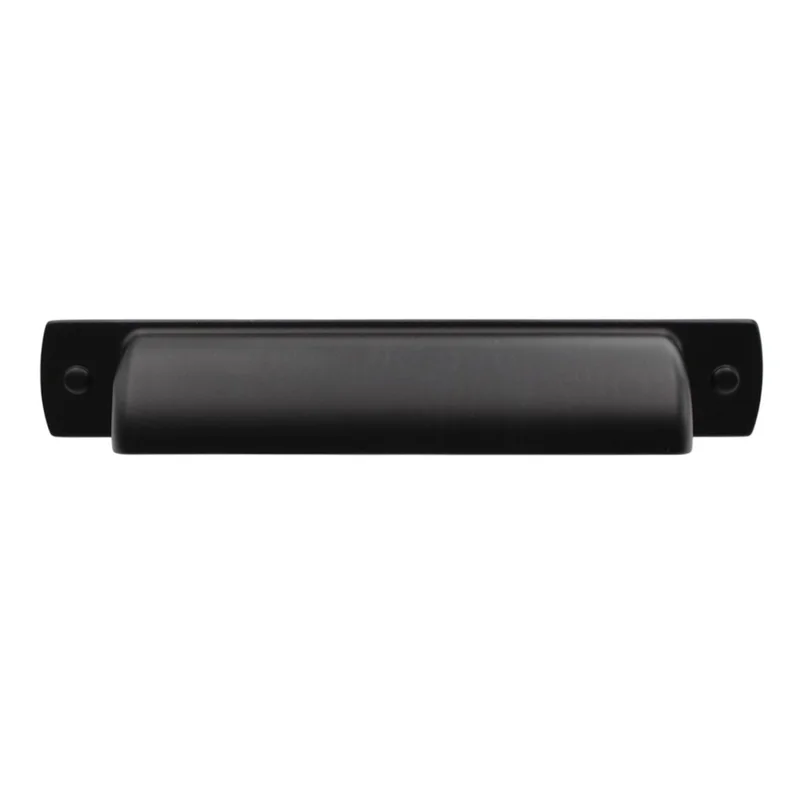 Amerock Rochdale 3 3/4" (96mm) Ctr Drawer Cup Pull Black BP53716FB
