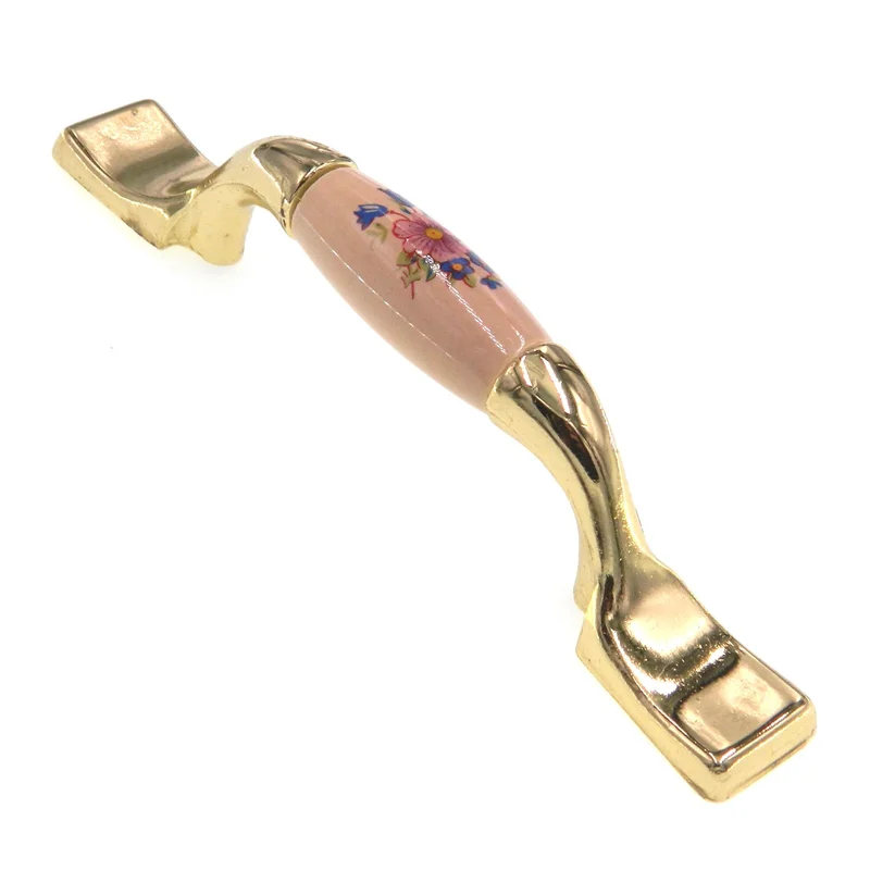Amerock Royal Family Bright Brass Almond 3" CTC Flower Cabinet Pull BP76240-FAL3