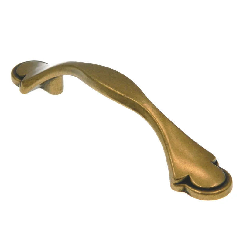 Amerock Rustic Finishes BP76295-R1 Regency Brass 3"cc Ornate Cabinet Handle Pull