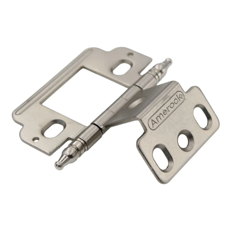 Amerock Satin Nickel Full Inset Partial Wrap Hinge Minaret Tip PK3180TM-G10