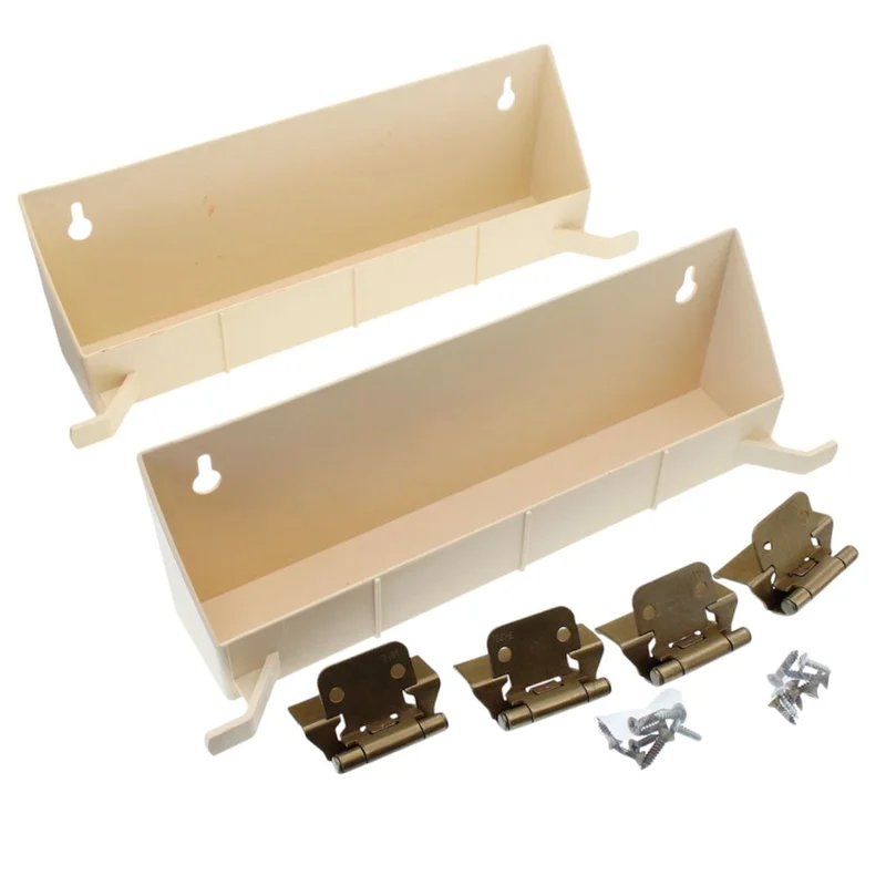 Amerock Sink Front Tip-Out Tray BP7560-BB Hinge 11" Almond Plastic 2 Pack C8463-12