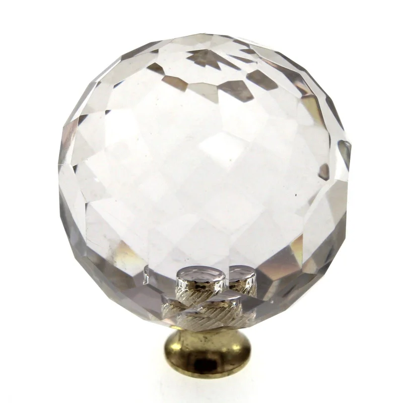 Amerock Traditional Classics Crystal 1 9/16" Round Cabinet Pull Knob BP734CS
