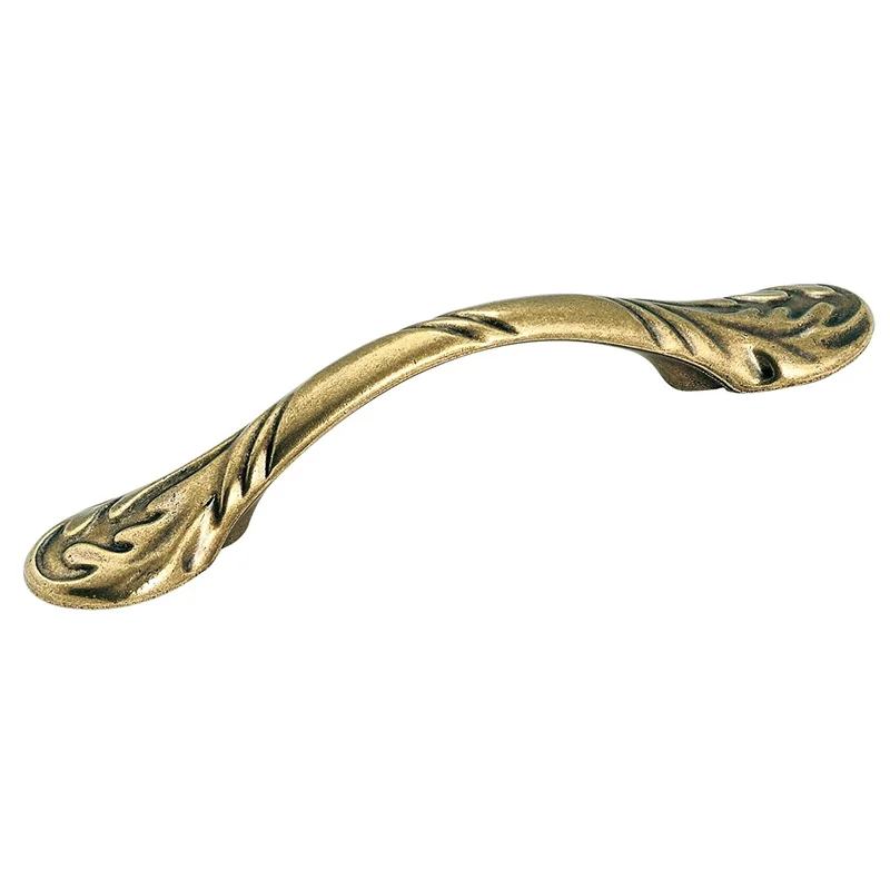 Amerock True Elegance Oak Leaf 3" Ctr. Cabinet Pull Burnished Brass BP1351O77
