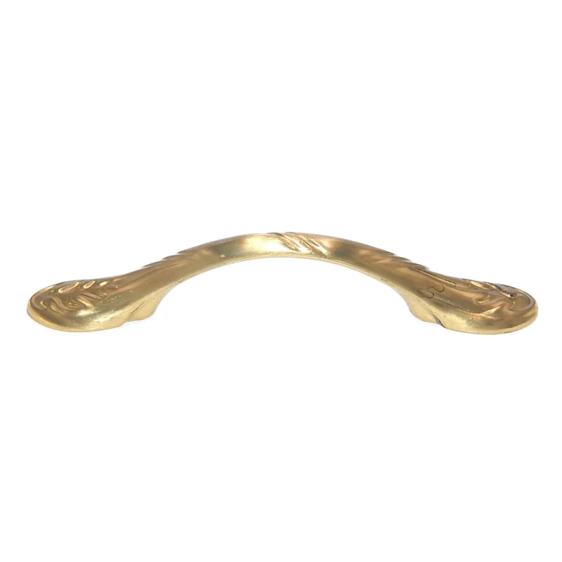 Amerock True Elegance Oak Leaf 3" Ctr. Cabinet Pull Sterling Brass BP1351-O74