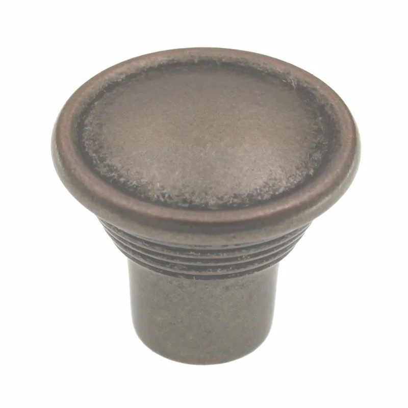 Amerock Vasari Weathered Nickel Copper 1 3/16 inch Round Cabinet Knob BP24010WNC