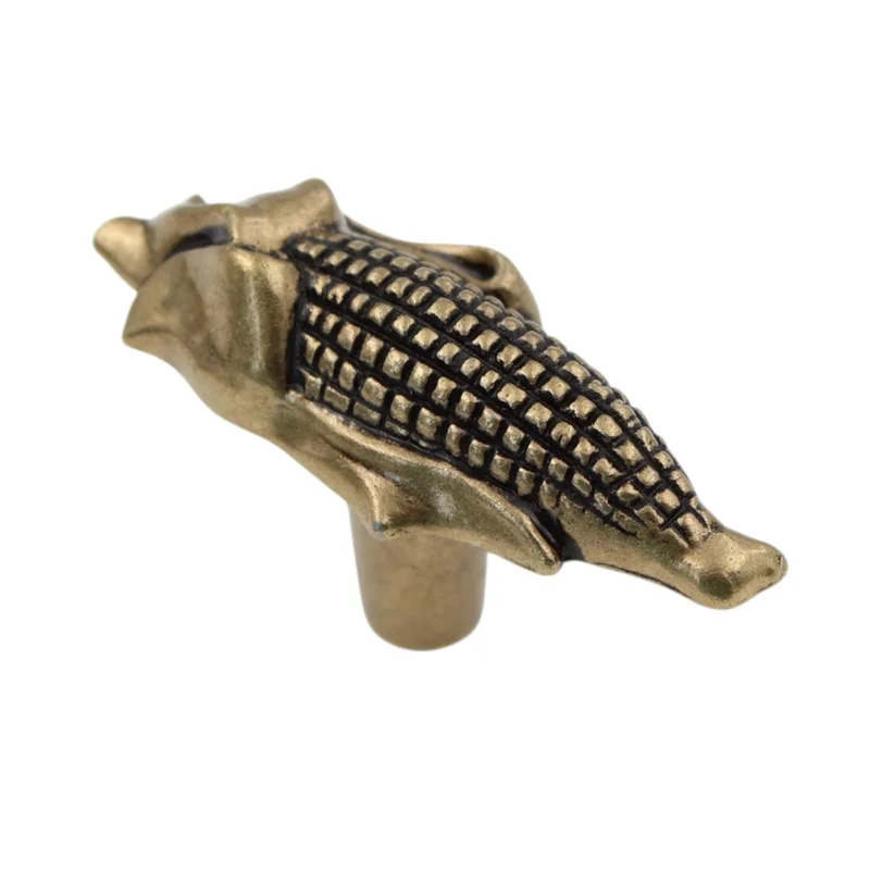 Amerock Veggie'Z Regency Brass 2 3/8" Corn Cob Cabinet Knob Pull BP9335-R1