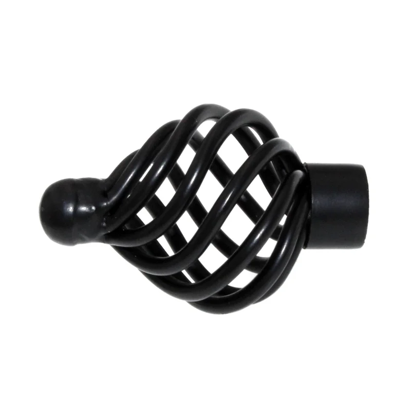 Amerock Village Classics Birdcage Flat Black Knob 1-3/8 inch BP19320FB
