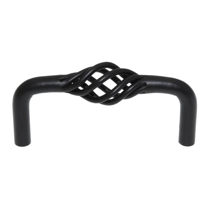 Amerock Village Classics Flat Black 3 inch CTC Cabinet Birdcage Pull BP19322FB