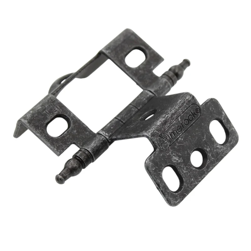 Amerock Wrought Iron Full Inset Hinge 3/4" Full Wrap Minaret Tip PK3175TM-WI